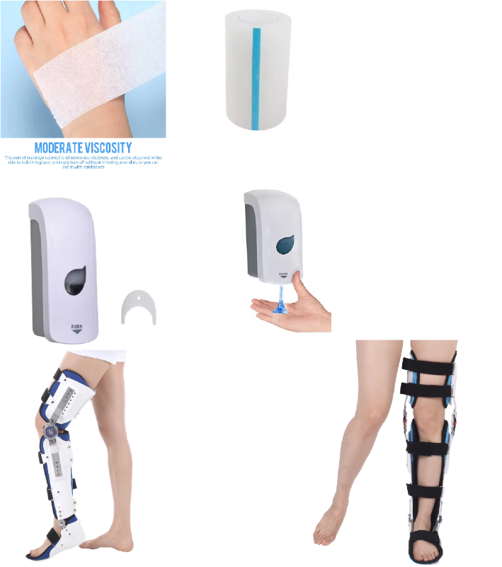 Bundle of Medical Tape, Hand Sanitizer Dispenser and Orthopedic Supports